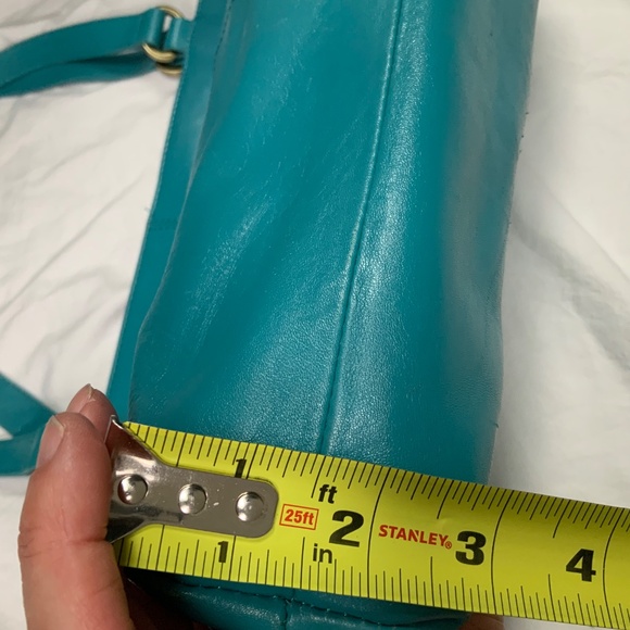 Teal Blue Leather Shoulder Bag by Hobo - Picture 4 of 9